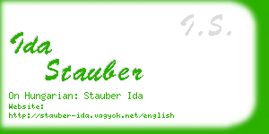 ida stauber business card